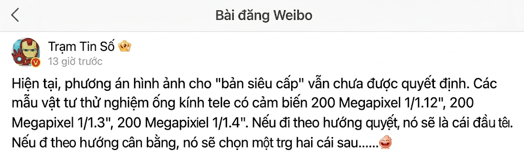 Vivo X500 Ultra lộ kế hoạch thử nghiệm camera telephoto 200MP