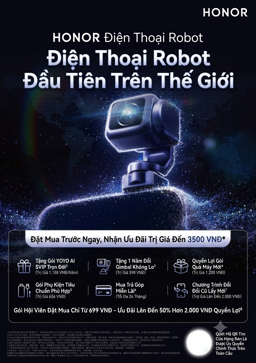 Điện thoại Honor Robot Phone chính thức mở đặt trước